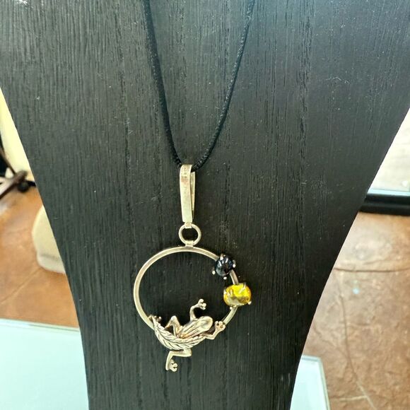 Citrine Frog Earrings and pendant set New 925 sterling silver - Picture 11 of 14